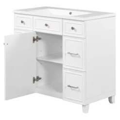 36" Bathroom Vanity Cabinet With Sink, Soft Close Doors And Drawers, White - ModernLuxe -ModernLuxe GUEST abede679 4d72 4258 a86a 1bbd39f3240c