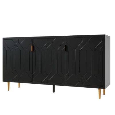 Modern Storage Sideboard With Adjustable Shelves - ModernLuxe 6 Modern Storage Sideboard With Adjustable Shelves - ModernLuxe - Image 4