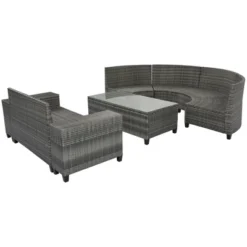 8PCS Patio PE Rattan Conversation Set, Outdoor Half-Moon Sectional Sets With Coffee Table-ModernLuxe -ModernLuxe GUEST acc11973 a99a 46f1 8a31 f6b28bbab5d4