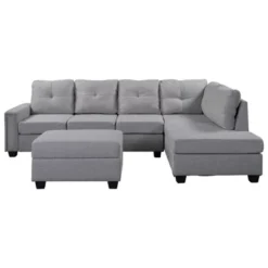 108" Reversible L-Shape Sectional Sofa Couch With Storage Ottoman-ModernLuxe -ModernLuxe GUEST ad1c856a 1ef9 49cf 8a82 908837822cc2