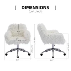 Modern Faux Fur Home Office Chair, Swivel Fluffy Vanity Chair-ModernLuxe -ModernLuxe GUEST ada73398 5a80 42c2 b7b0 9282ef4753ad