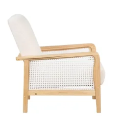 Mid-Century Velvet Upholstered Accent Chair, Armchair With Rattan Mesh-ModernLuxe 24 Mid-Century Velvet Upholstered Accent Chair, Armchair With Rattan Mesh-ModernLuxe -ModernLuxe GUEST adb55156 b888 4373 b28c 64796123000f