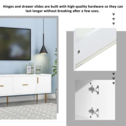 Modern TV Stand For TVs Up To 75'' With 5 Champagne Legs-ModernLuxe -ModernLuxe GUEST ae0e8371 3815 4e28 9319 36f6206b58e9