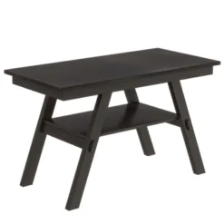 Rustic 6-Piece Wood Counter Height Dining Table Set With Storage Shelf, 4 Chairs And Bench-ModernLuxe -ModernLuxe GUEST aeb8770a d33e 46aa 862a 3f32699fe274