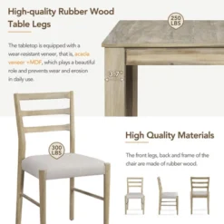 7 PCS Extendable Wooden Dining Table Set With 6 Upholstered Chairs, 12" Leaf And 2 Drawers-ModernLuxe -ModernLuxe GUEST aeedc9c2 c3e0 438a 80be a6140d54d7fc