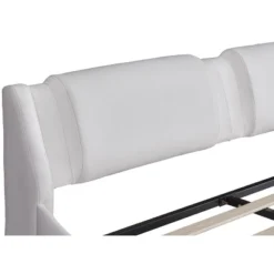 Upholstered Faux Leather Platform Bed With LED Light Bed Frame With Slatted-ModernLuxe -ModernLuxe GUEST af387f15 c215 429f ad22 40b3c92f0f2f