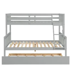 Twin Over Full Bunk Bed With Trundle Bed, Ladder And Safety Rails-ModernLuxe -ModernLuxe GUEST b0d82388 6ec8 4850 88bc 6d80ac6141f3