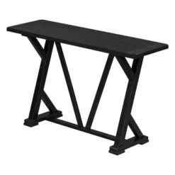 5 PCS Counter Height Wood Dining Table Set, Console Table With Trestle Legs And 4 Stools-ModernLuxe 22 5 PCS Counter Height Wood Dining Table Set, Console Table With Trestle Legs And 4 Stools-ModernLuxe -ModernLuxe GUEST b13f33dd 0b03 49fe a357 f68c9f0df89c