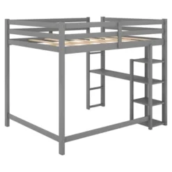 Full Size Loft Bed With Built-in Desk And Shelves - ModernLuxe -ModernLuxe GUEST b1976152 e631 4d28 8854 89ffe2412746