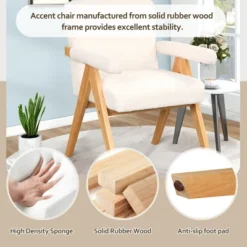 Set Of 2 Modern Upholstered Armchair With Solid Wood Frame, Accent Chair With Arm Pads-ModernLuxe -ModernLuxe GUEST b3671bd2 f8e5 472d 8209 ee9a903042ba