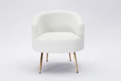 Armchair Accent Tub Barrel Chair With Gold Metal Legs-ModernLuxe -ModernLuxe GUEST b3dcd5e3 910c 4324 87db 3dbaf17fa89c