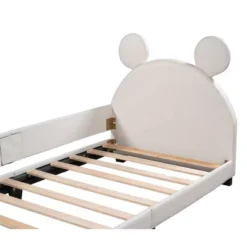 Twin Size Upholstered Daybed With Cartoon Ears Shaped Headboard-ModernLuxe -ModernLuxe GUEST b41a50a1 2b0a 4f9a a141 38328b9c92c9