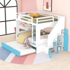 Full Over Full Bunk Bed With Trundle, Stairs, Ladders And Storage Cabinet-ModernLuxe -ModernLuxe GUEST b522b930 ba80 436c 8ecc 7831bebad229