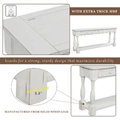 64"L Extra-thick Console Table With Drawers And Shelf-ModernLuxe -ModernLuxe GUEST b58d9239 3d8c 4e9a 89cb 0cf269b44832