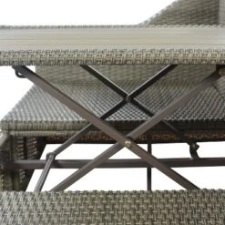 3-Piece Patio Wicker Sofa Set With Cushions, Pillows, Ottomans And Lift Top Coffee Table-ModernLuxe -ModernLuxe GUEST b5d25a9e 5b3a 4d7b ae85 a2f6aa5c8216