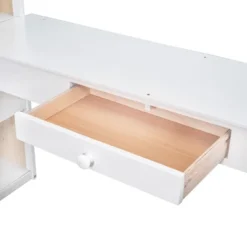 Loft Bed With Ladder, Shelves, And Desk - ModernLuxe -ModernLuxe GUEST b5e72a8e 9429 4e09 a09a 6a96aefe5fba