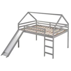 Full Size House Shape Loft Bed With Slides - ModernLuxe -ModernLuxe GUEST b6934fcd c2f8 4402 8526 8ccbd7ef692b