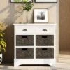 Modernluxe Dining Room/Living Room Storage Cabinet With Two Drawers And Four Classic Rattan Basket-Rustic -ModernLuxe GUEST b6a6cb3b cb38 4ee3 ba88 a3a18b92441c