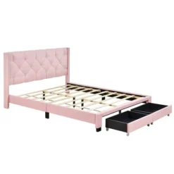Queen Size Linen Upholstered Storage Platform Bed With Two Drawers-ModernLuxe -ModernLuxe GUEST b84987fd d8e9 48fb 8d23 878833cc4b5f