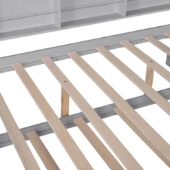 Wooden Platform House Bed With Trundle And Shelf-ModernLuxe 23 Wooden Platform House Bed With Trundle And Shelf-ModernLuxe -ModernLuxe GUEST b84c8dda eaae 4759 be94 805e805a3503