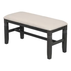 6 PCS Farmhouse Wood Dining Table Set With Table And Upholstered Chairs-ModernLuxe -ModernLuxe GUEST b8f42344 f34e 4a86 983f 4b7bed3ebd3e