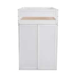 Wood Loft Bed With Wardrobes And 2-Drawer Desk With Cabinet-ModernLuxe -ModernLuxe GUEST b9182b30 8b8e 46d7 817f da3e48a47d54