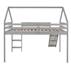 Full Size House Shape Loft Bed With Slides - ModernLuxe -ModernLuxe GUEST b9ab1afc 170d 4918 8c65 5f6172e57073