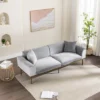 Modern Velvet Loveseat Sofa With Metal Legs And Two Pillows-ModernLuxe -ModernLuxe GUEST b9d3686a b816 4b3f 8b06 23dc951effe1