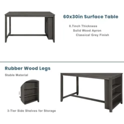 5 PCS Counter Height Wood Dining Table Set-ModernLuxe -ModernLuxe GUEST ba13c190 e738 4511 a189 b010ca01ef7f