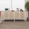 Set Of 2, Natural Rattan 2 Door Cabinets With 1 Adjustable Internal Shelf - ModernLuxe 2 Set Of 2, Natural Rattan 2 Door Cabinets With 1 Adjustable Internal Shelf - ModernLuxe -ModernLuxe GUEST bab753bc 44cf 44ce 85e4 9e877fa01d90