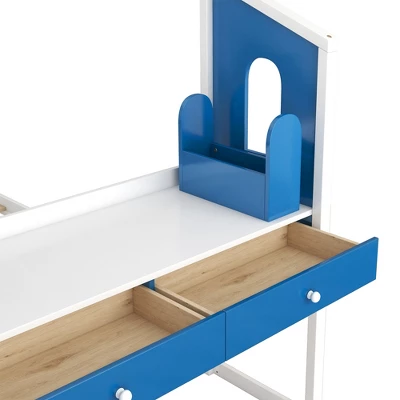 Full Size Platform Bed With Built-in Desk, Two Drawers And Individual Pen Storage - ModernLuxe 11 Full Size Platform Bed With Built-in Desk, Two Drawers And Individual Pen Storage - ModernLuxe - Image 9