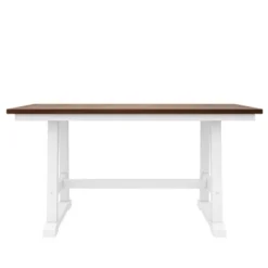 Farmhouse 6-Piece Wood Dining Table Set With Long Bench And 4 Dining Chairs-ModernLuxe -ModernLuxe GUEST bb15f541 00cb 42b4 a0c6 cbfa0a4015fb