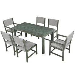 Outdoor 6-Seat Acacia Wood Dining Set For Yard, Terrace, Balcony - ModernLuxe -ModernLuxe GUEST bb5d6a64 bb3d 4f82 a86b 5e96c51035a0
