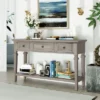 Retro Console Table With Drawers And Shelf-ModernLuxe -ModernLuxe GUEST bc0104b8 d53a 483d 8f8d 9b95bfec5fd5