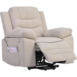 Electric Lift Recliner With Adjustable Massage, Heating Function, Infinity Positions And Side Pockets - ModernLuxe -ModernLuxe GUEST bc65eb08 6ed0 4b42 8931 ee986a47e309