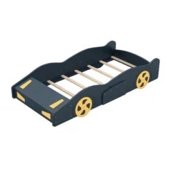 Race Car-Shaped Platform Bed With Wheels And Storage - ModernLuxe -ModernLuxe GUEST bcb43cf0 b143 4500 9147 82c359091a1a
