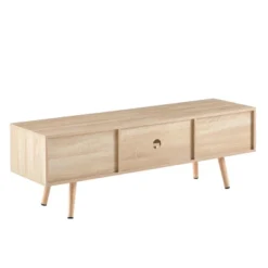 Rattan TV Stand, Entertainment Center With Sliding Doors, TV Console Cabinet With Adjustable Shelf, Natural-ModernLuxe -ModernLuxe GUEST bda86b1e 7081 40f1 ad20 c14e3ff472e7