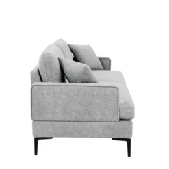 80.7" Modern Upholstered Loveseat Sofa With Metal Legs And 2 Pillows-ModernLuxe -ModernLuxe GUEST bdd9b5d2 34c1 4a42 9ca9 4074ece31667