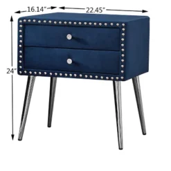 Button-Tufted Platform Bed With One Nightstand - ModernLuxe -ModernLuxe GUEST be733bad f101 48c1 b67a e8e8f8542b53