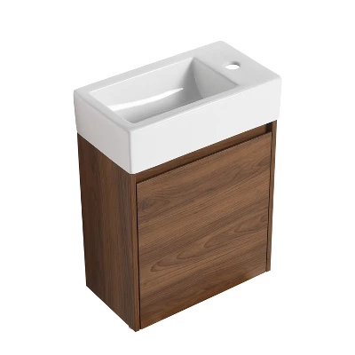 Floating Small Bathroom Vanity With Sink And Soft Close Door - ModernLuxe 5 Floating Small Bathroom Vanity With Sink And Soft Close Door - ModernLuxe - Image 3