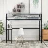 Twin Size Metal Loft Bed With Desk, Ladder And Railing - ModernLuxe 2 Twin Size Metal Loft Bed With Desk, Ladder And Railing - ModernLuxe -ModernLuxe GUEST bec3d2d3 822f 4e0d a18b 66b3658c3ae6