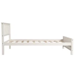 Twin Size Wood Platform Bed With Headboard, Footboard And Wood Slat Support-ModernLuxe -ModernLuxe GUEST bf6b0bc7 2e8e 40b5 bb21 55aac44fa062