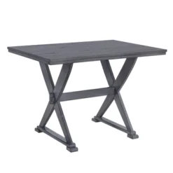 Mid-Century Wood 5-Piece Dining Table Set With 4 Upholstered Dining Chairs-ModernLuxe -ModernLuxe GUEST bfd9e973 3161 4baf 9bbf f30f802fa874