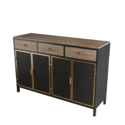 47.64" Freestanding 4 Door Sideboard With 3 Top Drawers, Dark Gray - ModernLuxe -ModernLuxe GUEST bfe8cd5f 0b09 4ec8 8729 c87a58e407bf