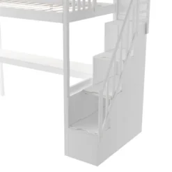 Twin Size Loft Bed With Staircase And Built-in Desk - ModernLuxe -ModernLuxe GUEST bfea472b 36fb 4f0f 80c7 794b0ab0d7ee