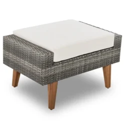 6 PCS All Weather PE Wicker Sofa Set, Patio PE Rattan Conversation Set With Wood Legs Wood Table Top-ModernLuxe -ModernLuxe GUEST bfec47d3 357e 4685 916a 6d7bd22d686d