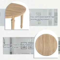 5 PCS Round Dining Table Set With Solid Wood Legs And 4 Striped Fabric Upholstered Chairs-ModernLuxe 18 5 PCS Round Dining Table Set With Solid Wood Legs And 4 Striped Fabric Upholstered Chairs-ModernLuxe -ModernLuxe GUEST bff891b4 2138 4c12 8a3a 49a189019a82