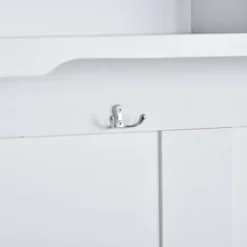 3-in-1 Design Hall Tree Entryway Bench With Shelves Cabinet And Four Hooks-ModernLuxe -ModernLuxe GUEST c17d3dac 29f7 446a 9ad7 404116e806ef