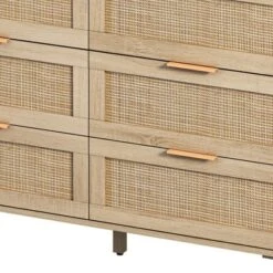 43.31" 6-Drawer Rattan Storage Cabinet For Living Room And Bedroom - ModernLuxe -ModernLuxe GUEST c2233608 e506 46ad 8d1c 48ddfc1eeb71