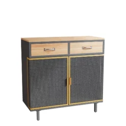 31.5" Modern Carbonized Bamboo Sideboard With 2 Drawers - ModernLuxe -ModernLuxe GUEST c228ba31 c72e 45f6 9e30 d465dc3bd496